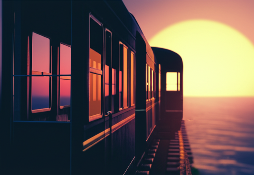 Woman on train